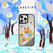 CASETIFY一點(diǎn)小柿系列春天的舉托適用于iPhone16ProMax/16Pro/iPhone15ProMax/15pro鏡面手機(jī)殼 銀鏡-黑框(MagSafe) iPhone_16_Pro_Ma