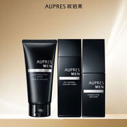 歐珀萊（AUPRES）俊士磨砂溫和洗面奶爽膚水保濕乳液男士護(hù)膚品三件套 磨砂潔面125g+水145ml+乳100ml