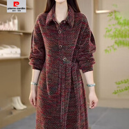 皮爾卡丹（pierre cardin）秋冬連衣裙女遮肚子2025冬季新款時(shí)尚氣質(zhì)年輕配大衣內搭打底裙子 圖片色 M 【建議85- 105斤】