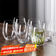青蘋果玻璃杯家用待客杯子喝水綠茶杯果汁牛奶啤酒杯440ml茶水杯六只裝
