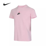 耐克Nike耐克粉色短袖兒童運動服透氣女童半袖男兒童潮T恤HF9788-663 M