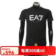 阿瑪尼（Emporio Armani）EA7 阿瑪尼 新款 男印花短袖圓領(lǐng)T恤6HPT81 PJM9Z 黑色 200 均碼 -----香港倉分店買(mǎi)快5天