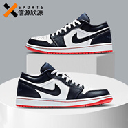 耐克（NIKE）【潮】男鞋 Air Jordan 1低幫aj1新款耐磨運動鞋籃球鞋休閑板鞋 553558-481 午夜藍 43