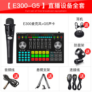 十盞燈G5主播設(shè)備電容麥克風(fēng)聲卡套裝支持臺(tái)式電腦手機(jī)k歌錄音 E300-G5精簡(jiǎn)版