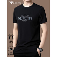 EMPORIO ARMANI EA7阿瑪尼男士短袖t恤?！ばQ·絲夏季薄款中年汗衫上衣 206黑色 L 170 120-138斤