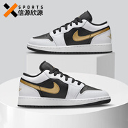 耐克（NIKE）【潮】女鞋AJ1新款A(yù)ir Jordan1 Low低幫運(yùn)動輕便防滑休閑籃球鞋子 553560-172 白黑金 37.5 GS