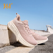 361°361° 刀鋒2.0女常規(guī)跑鞋夏季新款緩震網(wǎng)面透氣舒適運動鞋 清新粉/羽毛白 38