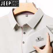 JEEP SPIRIT2025春秋季中老年男長(zhǎng)袖t恤翻領(lǐng)Polo衫春秋季上衣新款t恤底褲t恤 白色 M