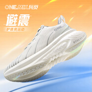 玩覓onemix避震鞋跑步爽跑鞋專業(yè)跑步鞋厚底減震運動鞋情侶鞋子夏季款 寶馬白 37