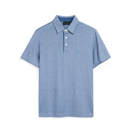 圣大保羅（POLO&RACQUET CLUB）夏季新品時尚翻領(lǐng)純色T恤商務(wù)男裝男士休閑短袖POLO衫 淡藍色 J6 XL 52 175/92B
