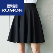 羅蒙輕奢女裝半身裙女2025夏裝新款通勤百褶裙短裙女職業(yè)顯瘦百搭 02643 蓬蓬傘裙 黑色 M 27