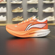 李寧（LI-NING）飛電5E跑步鞋男2025秋季新款?絲輕量高回彈競(jìng)速比賽網(wǎng)面跑鞋 熒光果紅 40