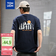 唐獅（TonLion）2024男印花圓領(lǐng)短袖T恤 藏青 S 