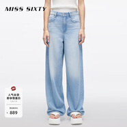 MISS SIXTY【安心品質(zhì)】2025春季新款牛仔褲女闊腿褲百搭街頭風(fēng)休閑 天空藍(lán)-含天絲 25