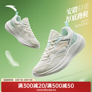 安踏（ANTA）飛夢(mèng)女鞋跑步鞋夏季輕質(zhì)緩震跑鞋網(wǎng)面透氣女士戶外運(yùn)動(dòng)鞋子女 象牙白/泡沫綠/銀/熒光高光粉-2 37.5
