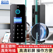 安立方（ANLIFANG） 玻璃門(mén)指紋鎖免開(kāi)孔雙開(kāi)門(mén)智能電子鎖門(mén)禁鎖辦公室密碼鎖智能鎖 進(jìn)階版：霸王鎖舌+多種開(kāi)鎖+手機(jī)管理 遙控版：指紋鎖+遙控開(kāi)門(mén)+指導(dǎo)安裝