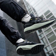 阿迪達斯（adidas）男鞋新款Alphaedge 4D打印穿梭矢量未來(lái)氣墊跑步鞋網(wǎng)鞋 BD7865 打印 黑綠跑步鞋  36