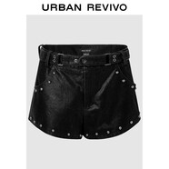 UR2025春季新款女裝復古街潮朋克風(fēng)金屬裝飾短褲UWH650010