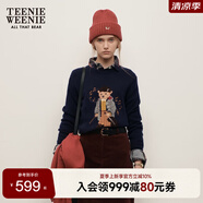 Teenie Weenie小熊女裝冬裝學(xué)院風(fēng)時(shí)髦休閑舒適圓領(lǐng)毛衣毛針織衫