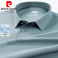 皮爾卡丹（pierre cardin）短袖t恤男士無痕夏季休閑商務(wù)翻領(lǐng)polo衫爸爸裝涼感薄體恤 灰綠 2XL 185 【適合155-175斤】
