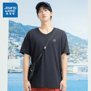 真維斯（Jeanswest）2025夏新款V領(lǐng)短袖T恤舒適簡(jiǎn)約商場(chǎng)同款 銀灰2050 L 180_100A_