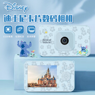 迪士尼（Disney）卡片式CCD數(shù)碼相機4K高清攝影錄像6200W像素輕薄旅行口袋便攜學(xué)生兒童可愛卡通女款大屏幕節(jié)日禮物 LED補光燈-內(nèi)置電池-禮盒包裝-史迪仔 迪士尼相機+64G內(nèi)存卡+讀卡器+