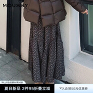 moussy 新法式田園風(fēng)碎花傘裙花邊半身裙女028IAZ31-1011 065花紋棕色 均碼 00020/F