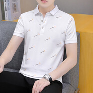 天爵鯊（SKYSIR SHARK）廣東普寧女士襯衫官方廣州南油十三行品牌女裝短袖男式T恤男裝Pol 679白色 40-50-60歲 M