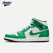 耐克（NIKE）【潮】Air Jordan aj1板鞋男女新款高幫休閑跑步運(yùn)動耐磨籃球鞋    DQ8423/DQ8426-301 /白綠 37.5 GS