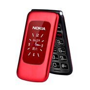 諾基亞（NOKIA）翻蓋老人手機(jī)超長待機(jī)大聲音大字電信老人機(jī)5G通老年機(jī) E280紅色[電信聯(lián)通雙4G]雙卡雙待 512MB套餐一雙電池+充電