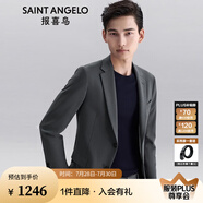 報(bào)喜鳥(niǎo)西服套裝男裝秋季新款輕正裝修身商務(wù)休閑時(shí)尚西服西褲套裝青年男 煙波藍(lán)凈色 50 A(180/100) /請(qǐng)備注腰圍或褲子