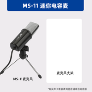 魅聲48V大振膜電容麥克風(fēng)手機(jī)電腦專業(yè)唱歌錄音聲卡套裝無(wú)線手持   迷你電容麥MS-11