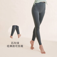 Keep暖暖褲無(wú)尺碼高腰提臀瑜伽褲女健身褲裸感運動(dòng)緊身褲12393 石灰綠