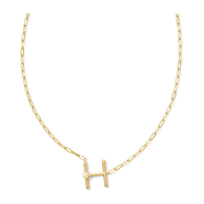 Kendra Scott女式珍珠字母H短項鏈獨(dú)特設(shè)計精致優(yōu)雅奢華感 Gold White Pearl ONE SIZE