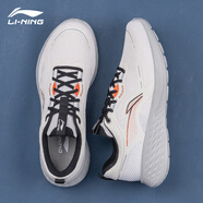 李寧（LI-NING）男鞋輕游跑步鞋男鞋夏季新款防滑耐磨透氣反光休閑慢跑鞋運動(dòng)鞋 米白色 42