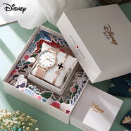 迪士尼（Disney）手表學(xué)生女初中生高中女生機(jī)械防水女孩生日禮物中考考試專用 玫瑰金【花海禮盒+手鐲】