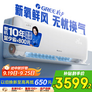 格力（GREE）新風(fēng)空調(diào) 1.5匹云舒氧1級能效 壁掛式臥室掛機風(fēng)不吹人健康風(fēng)省電空調(diào)KFR-35GW/NhHf1BAj 國家補貼