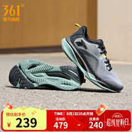 361度運(yùn)動(dòng)鞋男鞋赤焰4網(wǎng)面透氣跑鞋男輕便通勤減震專業(yè)跑步鞋 循環(huán)灰/曜石黑 密網(wǎng)【男】 42