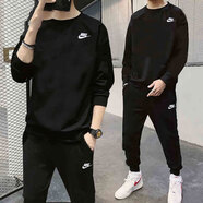 耐克（NIKE）男裝運動(dòng)套裝25新款休閑簡(jiǎn)約衛衣套頭衫 運動(dòng)褲長(cháng)褲衛褲 兩件套 BV2667-010+長(cháng)褲/經(jīng)典 L/175(建議體重130-150斤)