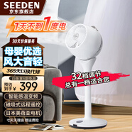 SEEDEN西點空氣循環(huán)扇家用32檔直流變頻輕音低噪電風扇對流式3D搖頭渦輪換氣扇大風量遙控落地扇節(jié)能風扇 KF-1880
