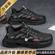 昌祥回力男鞋夏季新款網(wǎng)面透氣休閑鞋軟底跑步防滑增高運動潮流老爹鞋子男 F638黑色【品質(zhì)升級】 42