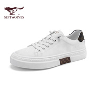 七匹狼男鞋冬季2025新款板鞋男帆布鞋厚底透氣男士休閑鞋百搭男鞋平底鞋 白色 39 (245mm) 【標準皮鞋碼】