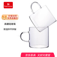 heisou 功夫小茶杯耐熱玻璃茶具杯子兩只裝品茗杯130ML KC392