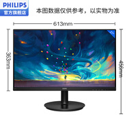 飛利浦（PHILIPS）271V8B  27寸顯示器高清IPS屏 75Hz刷新率愛(ài)眼低藍(lán)光不閃屏 271V8B【100hz黑色I(xiàn)PS直面】 標(biāo)配