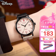 迪士尼（Disney）手表女學(xué)生個(gè)性復古撞色帆布帶石英表初高中生高顏值女孩防水手表