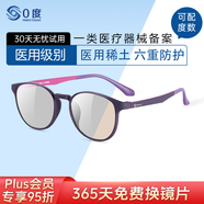 0度（PERFECTSIGHT）稀土六防 防藍(lán)光防輻射眼鏡 平光鏡電腦手機(jī)護(hù)目鏡 近視可配度數(shù) 稀土六防鏡片B6013-C3紫 0-400度（1.60稀土近視鏡片）