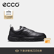 愛步（ECCO）板鞋男鞋 男士休閑鞋小白鞋拼色厚底牛皮明星同款 街頭720 520814 黑色52081401001 42