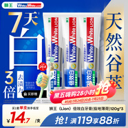 獅王（Lion）WhiteWhite倍效白牙膏極地薄荷120g*3亮白美白去口臭護(hù)齦去黃去漬