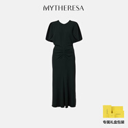 維多利亞·貝克漢姆（Victoria Beckham） 縮褶中長(zhǎng)連衣裙 P01053845 綠色 XXS CN 155/80