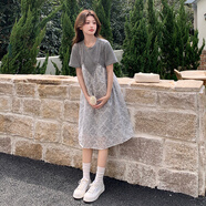 衣典零一（LEDIALYI）連衣裙子夏天女裝2025秋季小個(gè)子法式氣質(zhì)顯瘦學(xué)生長(cháng)裙 圖片色 S （建議85-105斤）